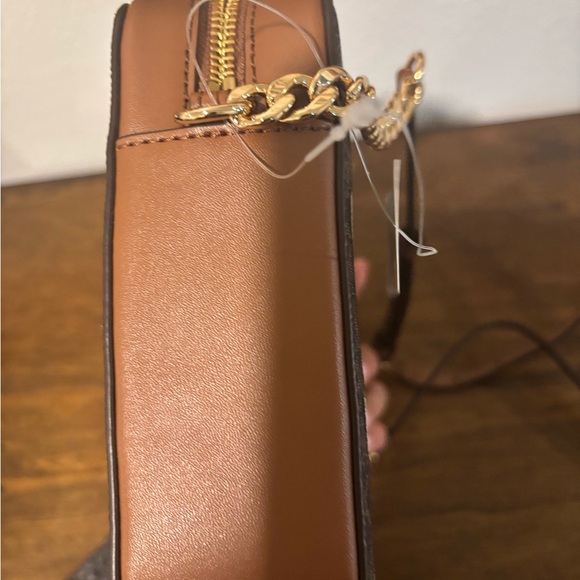 Michael Kors Polka Dot Crossbody Bag in Brown and White - Picture 10 of 10